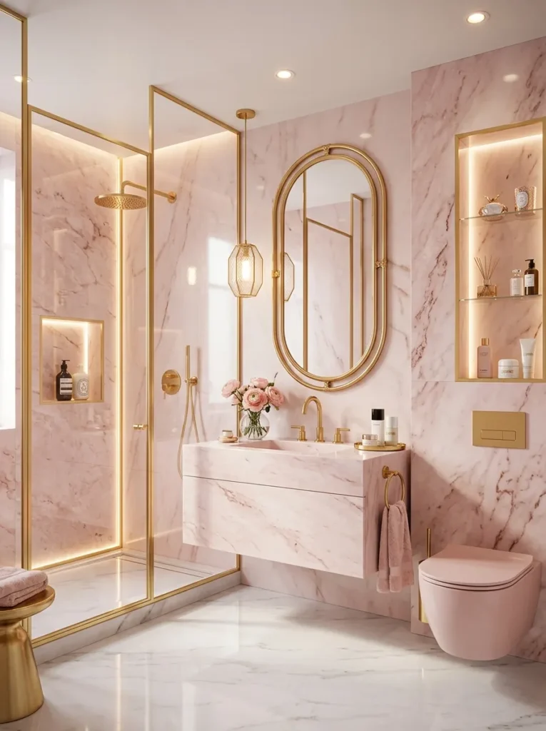 Glam Pink Marble Elegance