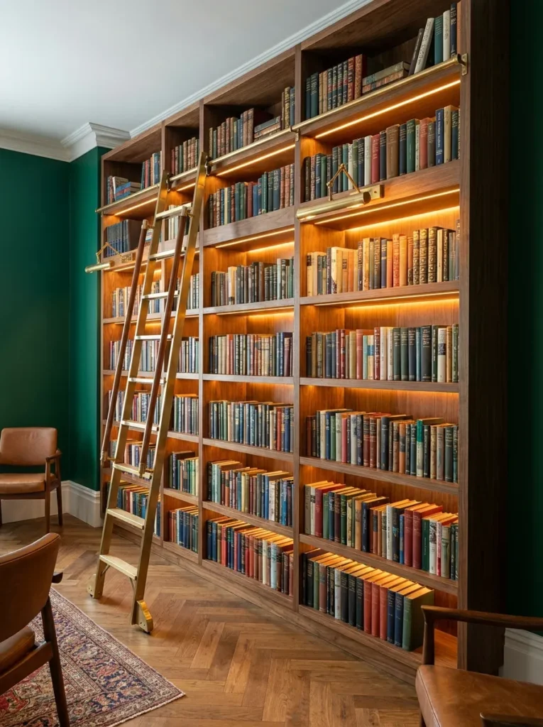 Ladder Bookshelf Wall