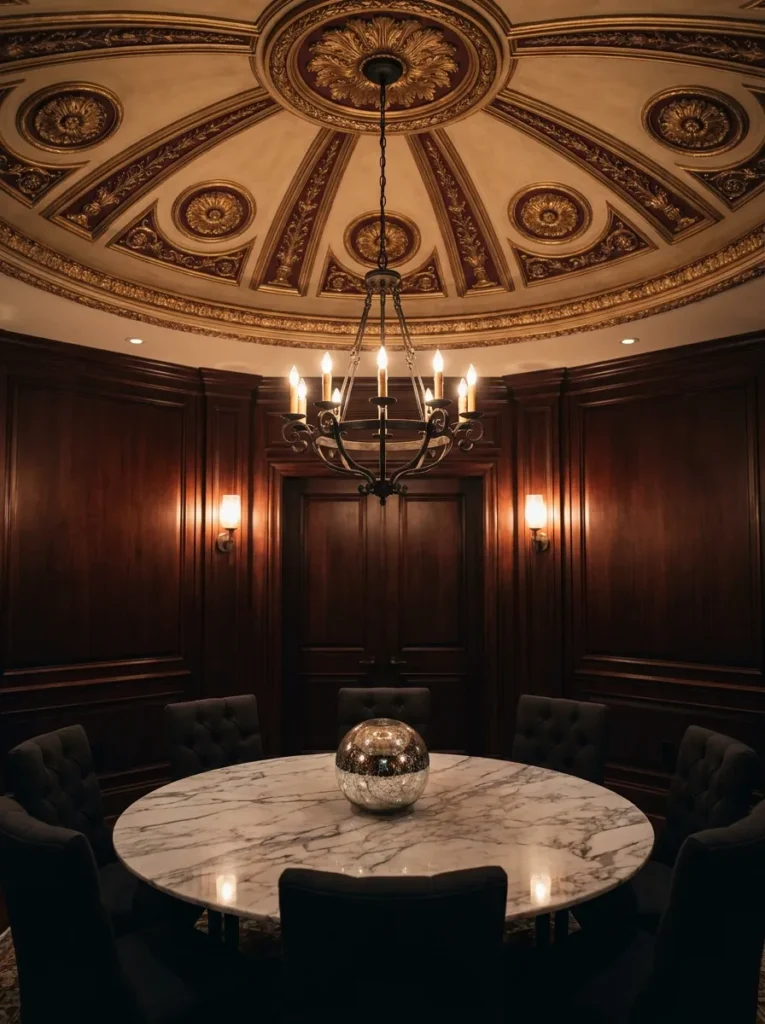 Opulent Domed Dining Ceiling