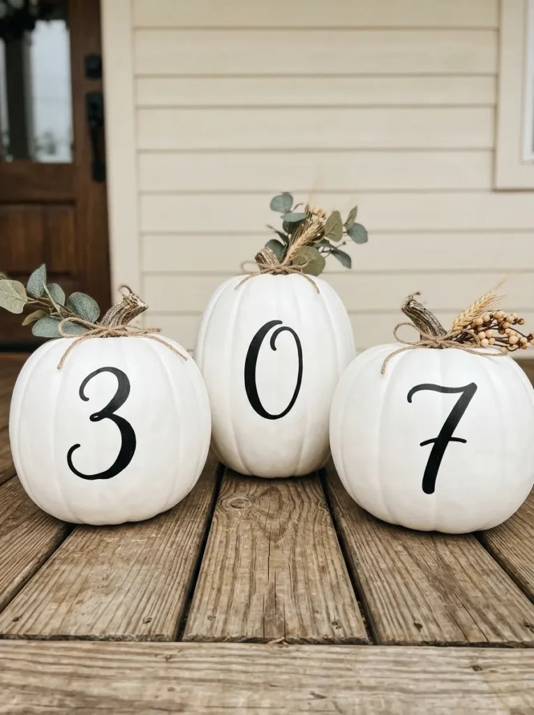 Painted Pumpkin Numbers